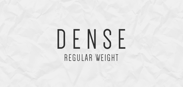 Dense Regular Weight