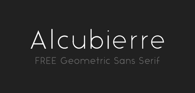 Alcubierre : Free geometric sans serif